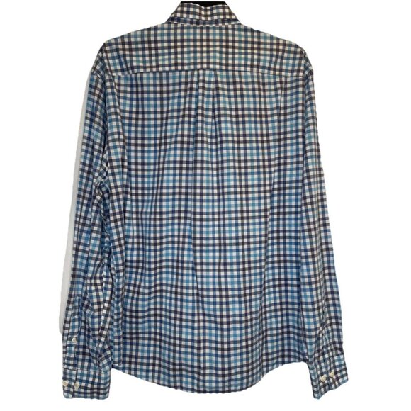 Johnnie O Hangin’ Out Men’s Caiden Blue Plaid Button Down Shirt Sz L Beach - Picture 6 of 12